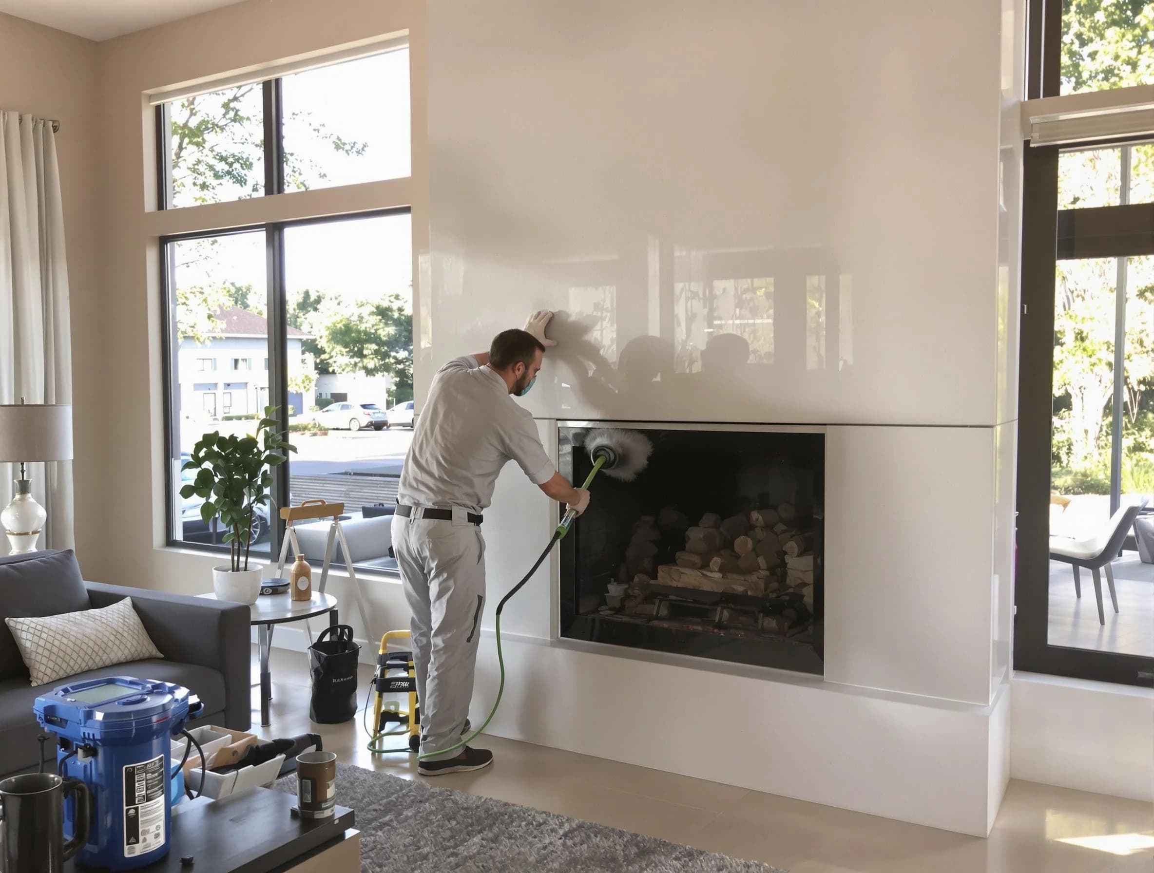 Palmetto Chimney Sweep performing thorough soot removal in Palmetto, GA