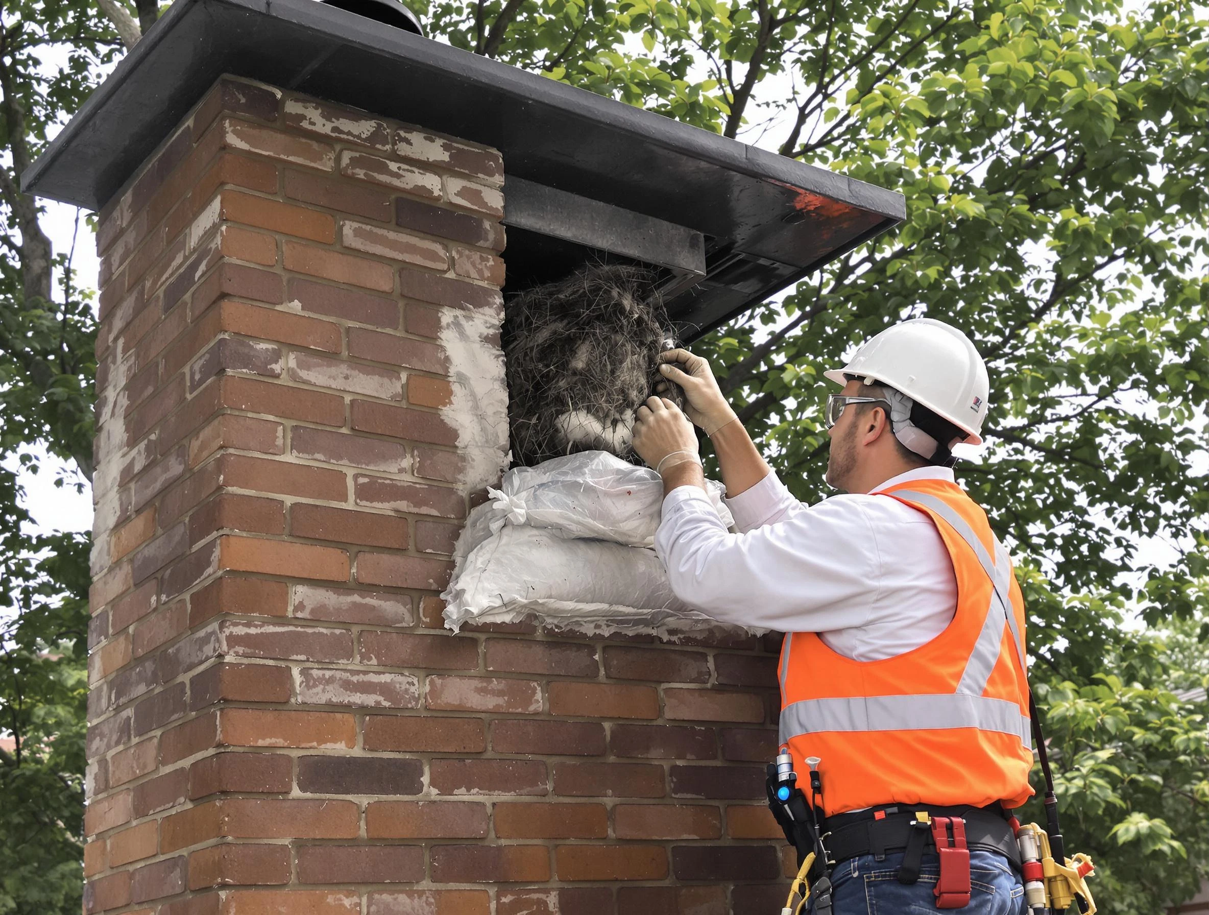 Humane removal of debris and animals by Palmetto Chimney Sweep in Palmetto, GA