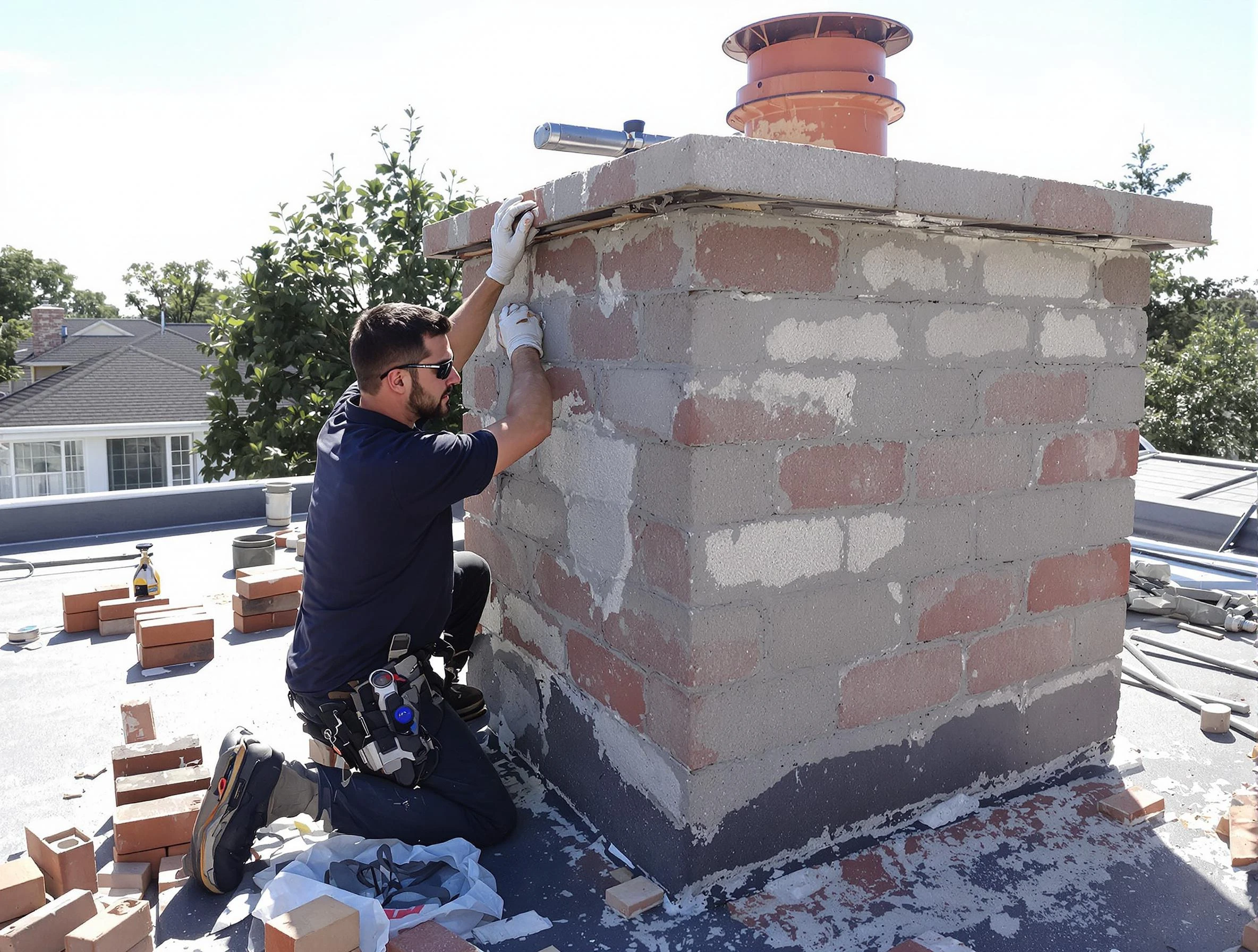 Advanced chimney repair process by Palmetto Chimney Sweep in Palmetto, GA