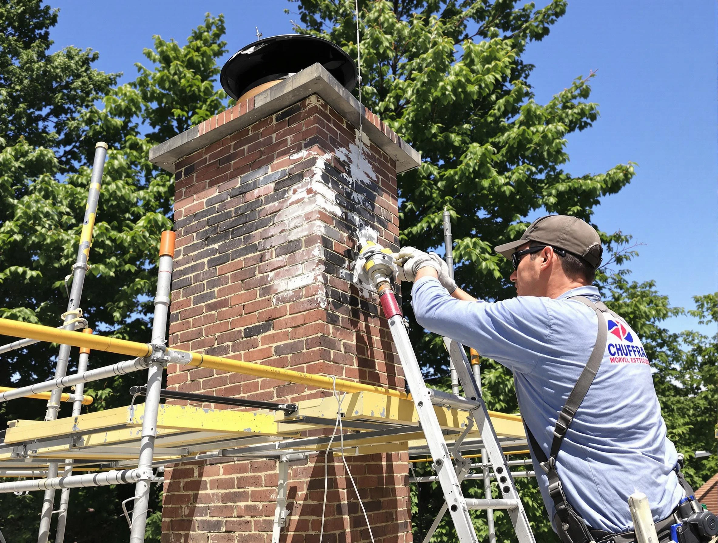 Structural chimney repair by Palmetto Chimney Sweep in Palmetto, GA