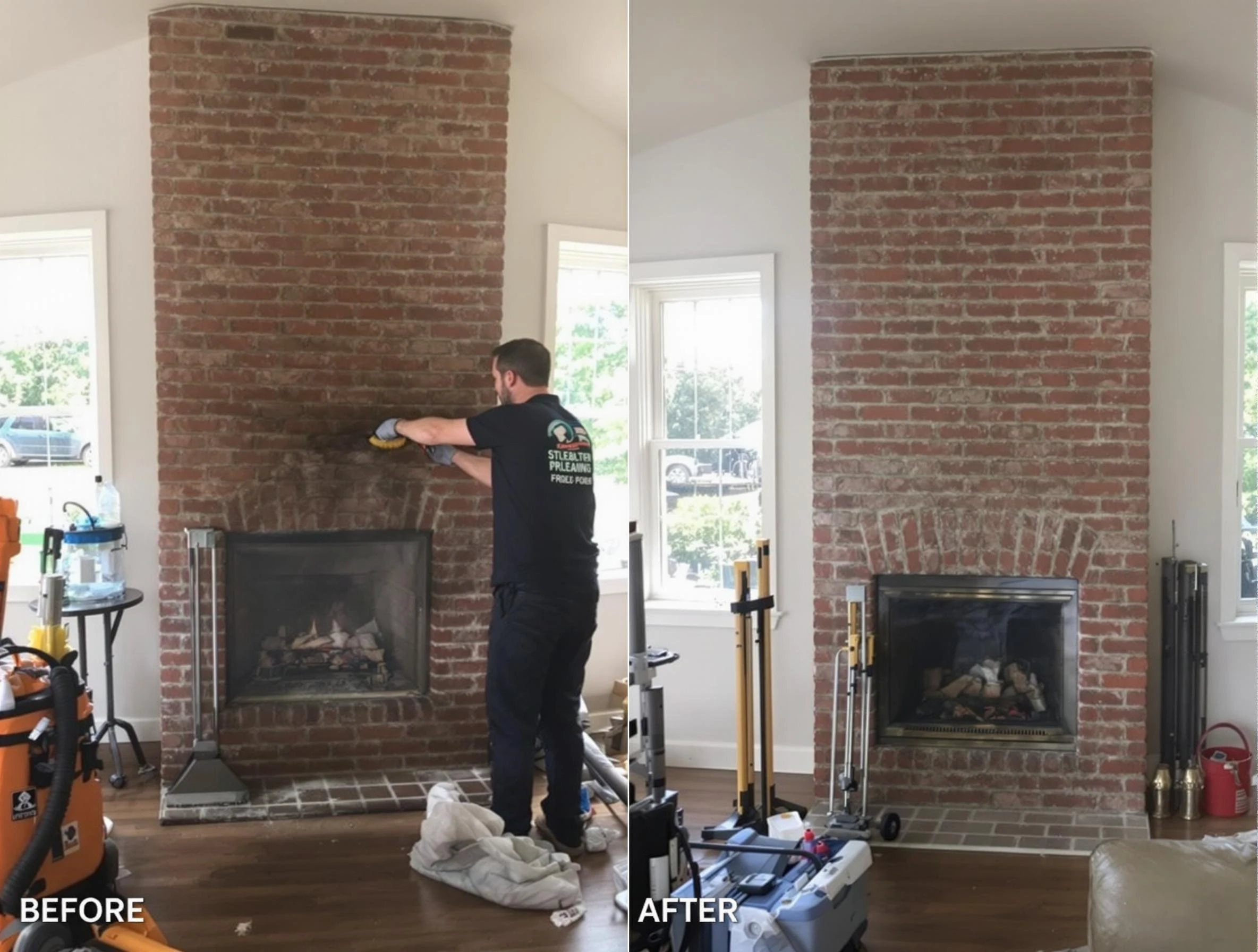 Finished chimney sweeping service by Palmetto Chimney Sweep in Palmetto, GA