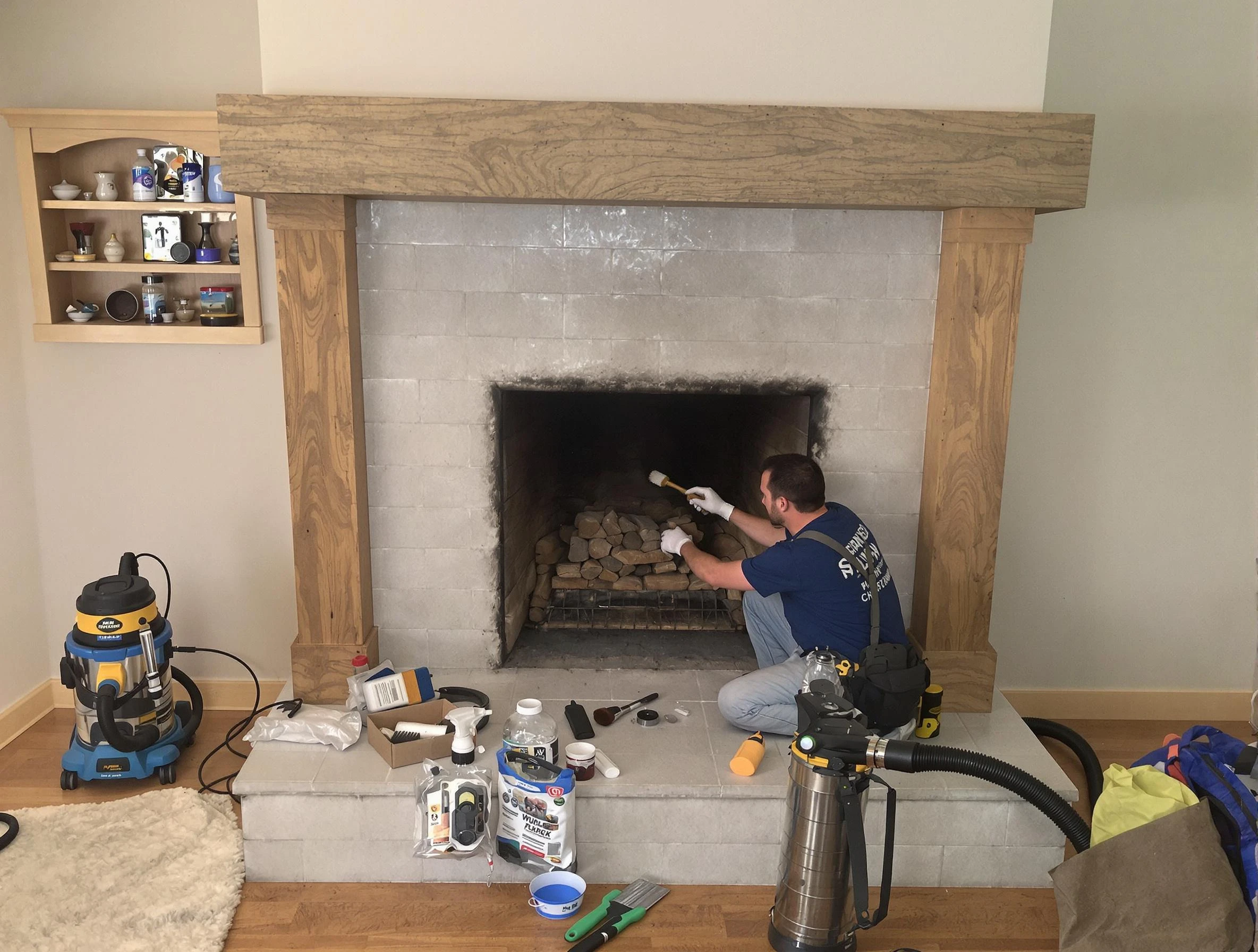 Detailed creosote removal process by Palmetto Chimney Sweep in Palmetto, GA
